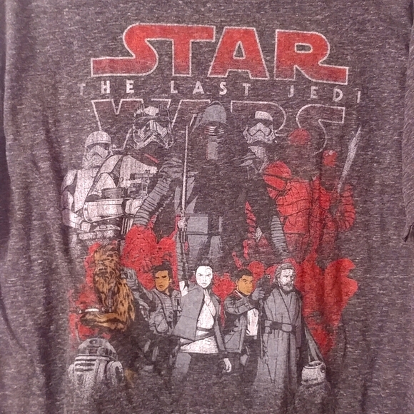 4/$15 🌻 STAR WARS Mens Size M Gray VIII: The Last Jedi T-Shirt from BoxLunch - Picture 2 of 5